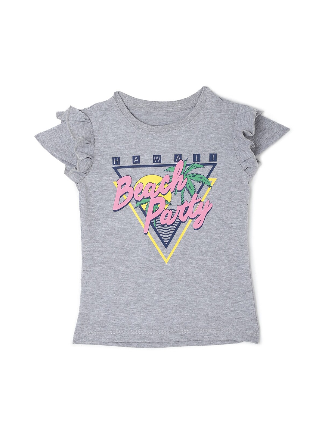 

R&B Girls Grey Typography Printed T-shirt