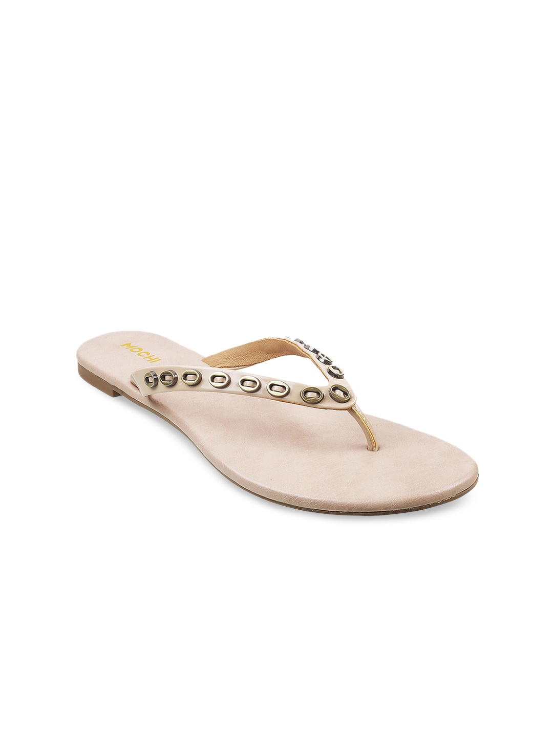 

Mochi Women Beige Embellished Flats