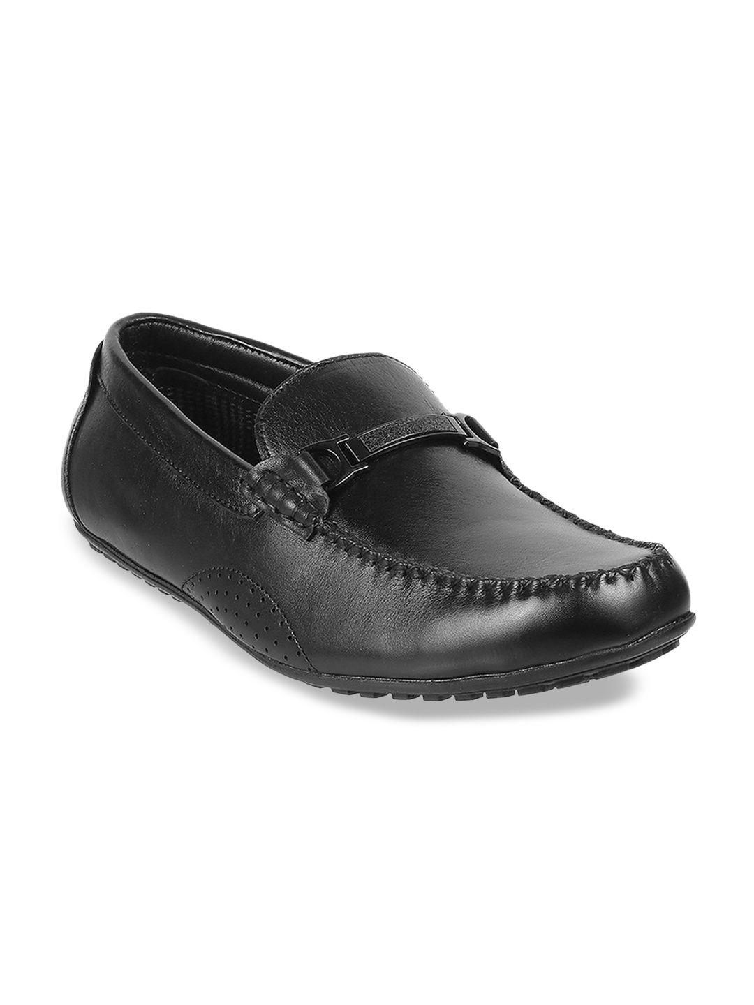 

Mochi Men Black Leather Loafers