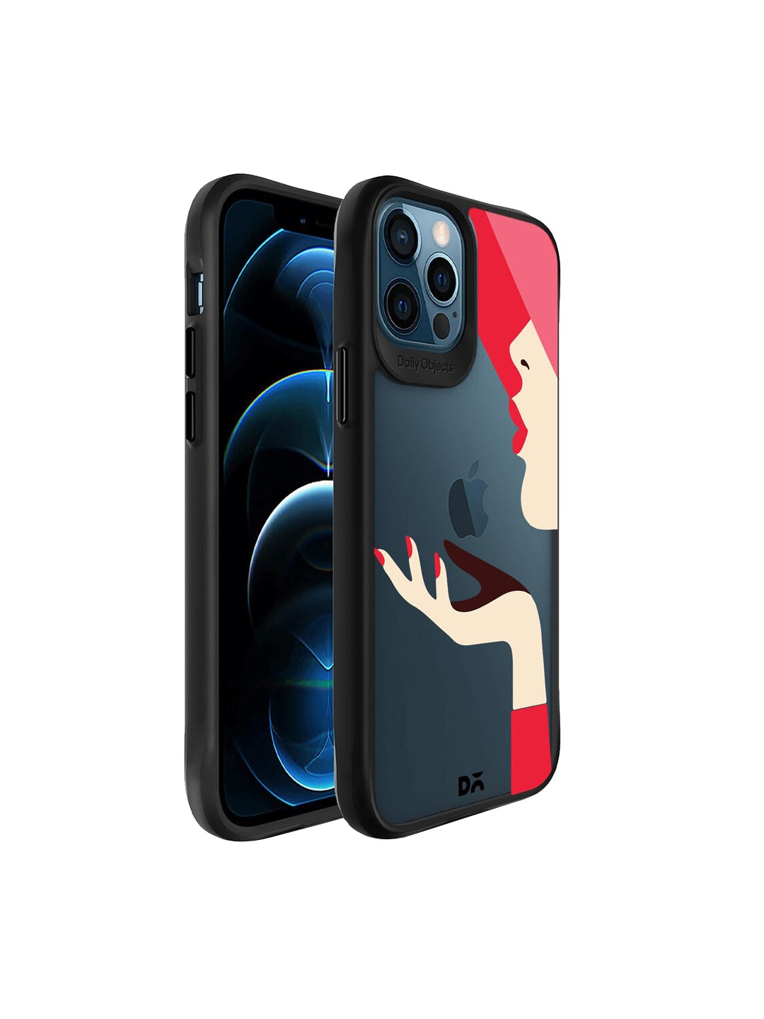 

DailyObjects Transparent Red Printed Flying Kiss iPhone 12 Pro Phone Case