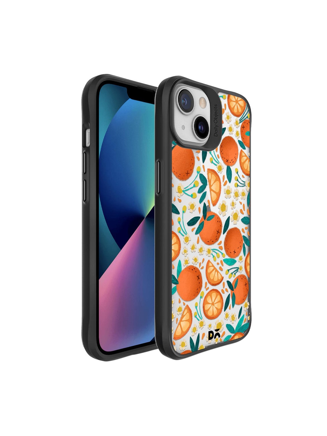 

DailyObjects Orange Printed Haul Black Hybrid Clear iPhone 13 Mini Phone Case