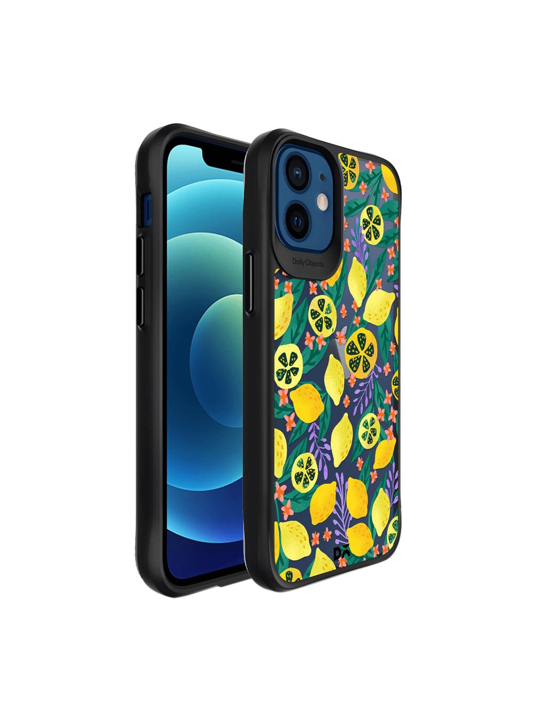 

DailyObjects Purple & Yellow Printed Lemony Leafy iPhone 12 Phone Case