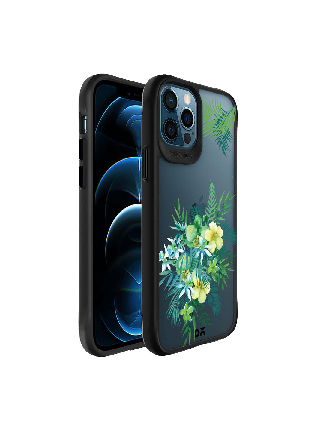 

DailyObjects Transparent & Yellow Floral Printed iPhone 12 Pro Max Phone Case