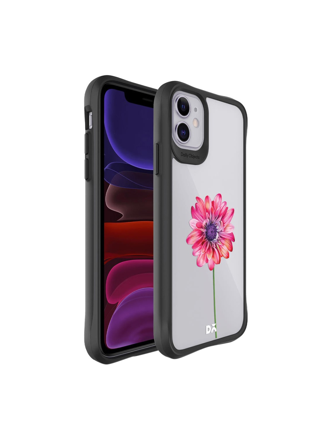 

DailyObjects Pink & Purple Flower Painted iPhone 11 Back Case