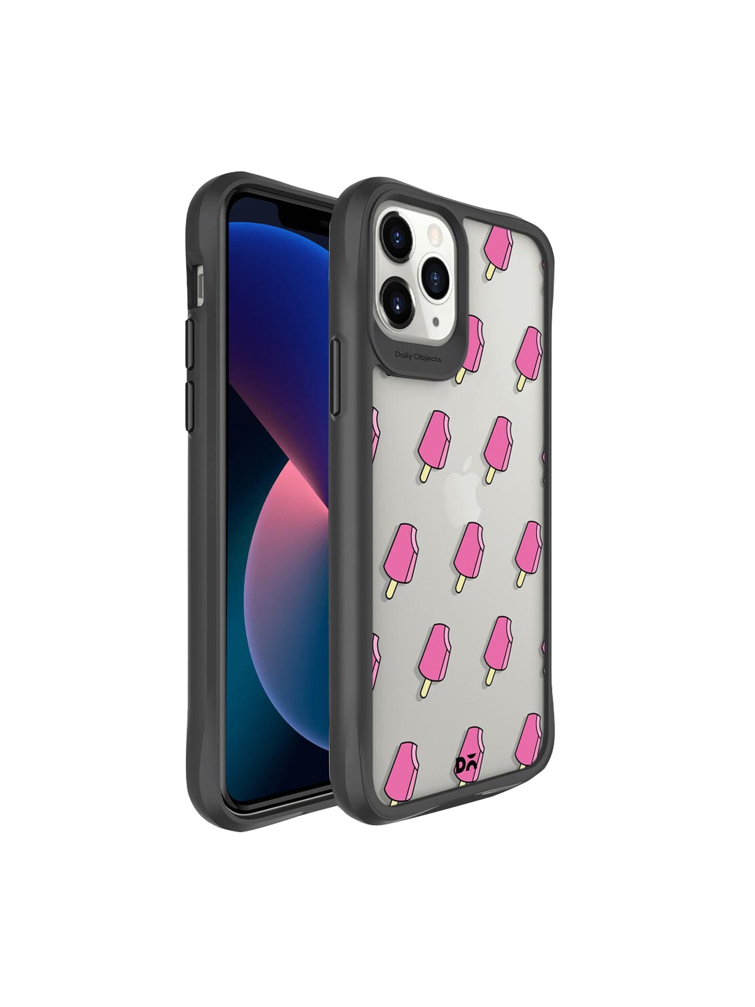 

DailyObjects Mauve Pink Printed Ice Candy Icon Black Hybrid iPhone 11 Pro Phone Case