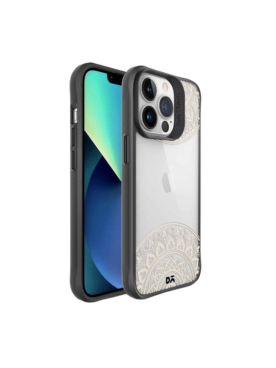 

DailyObjects Transparent & White Printed Hybrid Clear iPhone 13 Pro Max Case Cover