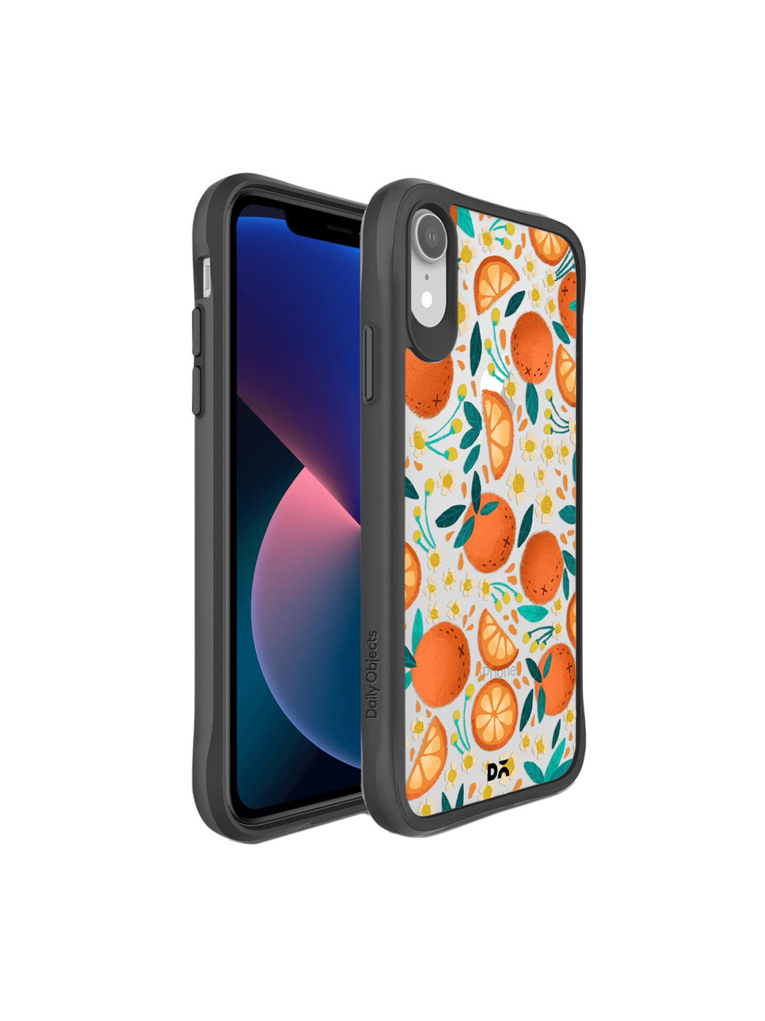 

DailyObjects Transparent Orange & Green Printed Oranges Haul iPhone XR Hybrid Clear Case