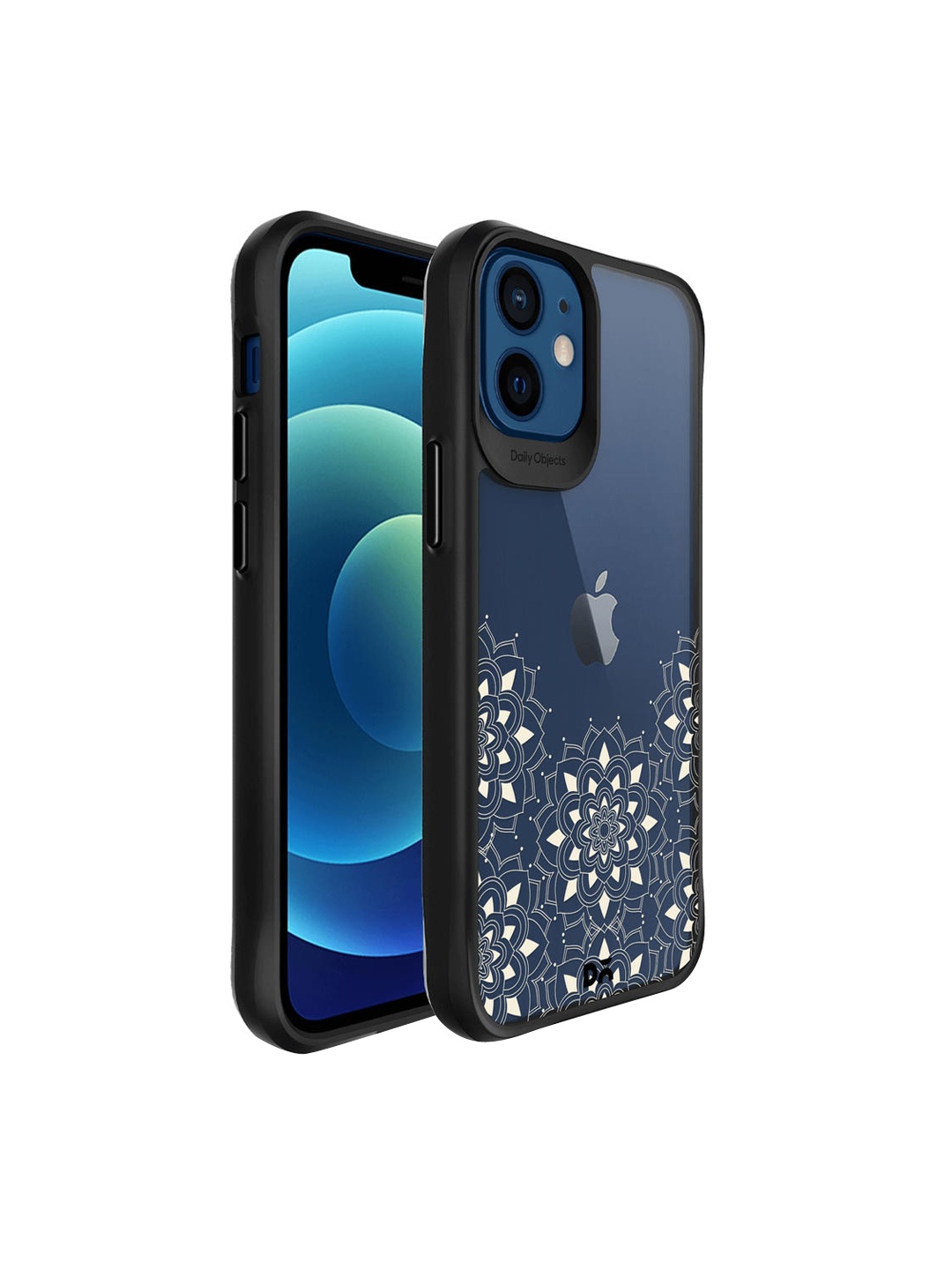 

DailyObjects Off White & Black Mandala Flake iPhone 12 Back Case