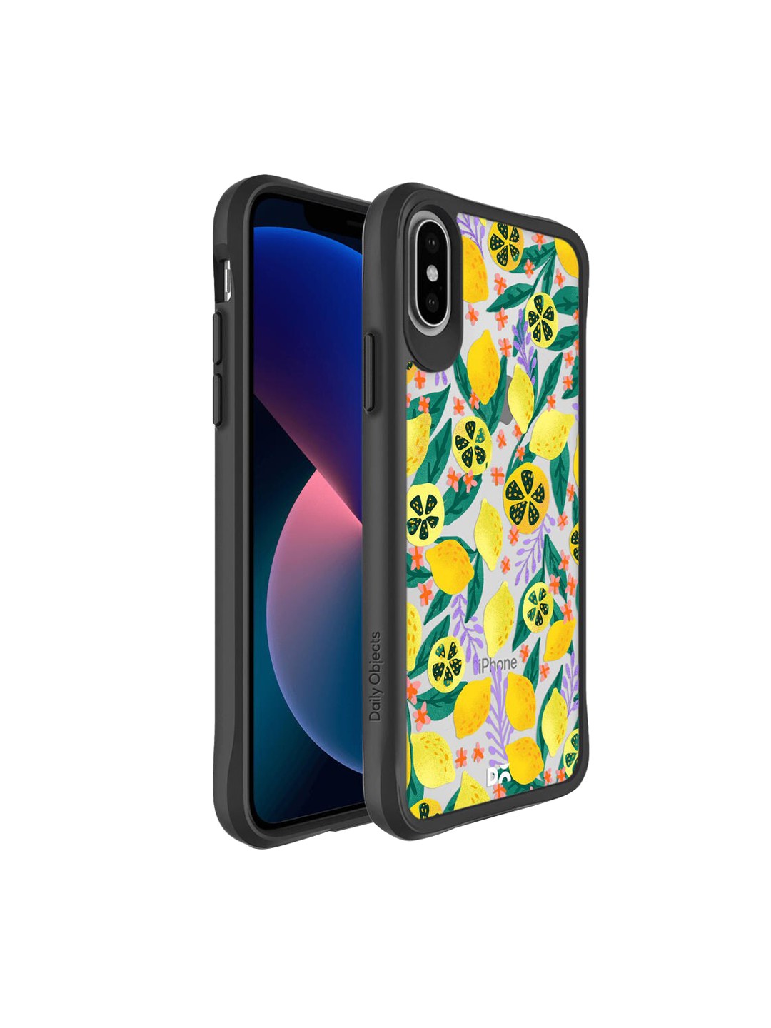 

DailyObjects Black & Yellow Lemony Leafy iPhone XS Max Back Case