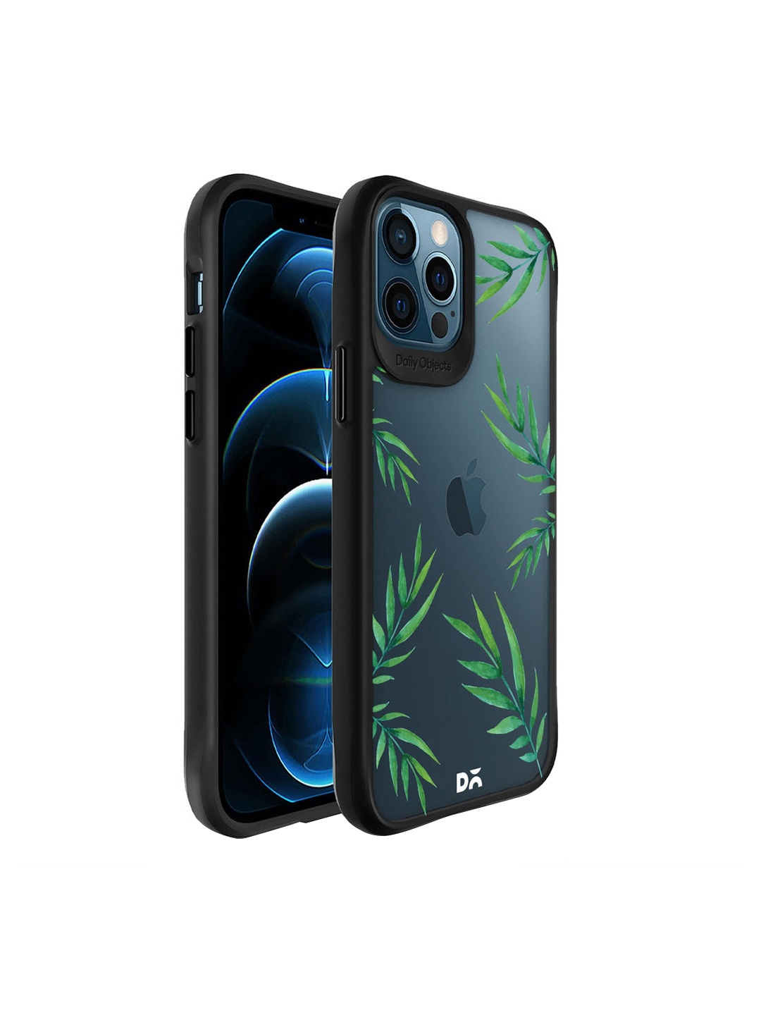 

DailyObjects Adults Blue and Green Clear Leaves Printed iPhone 12 Pro Back Case