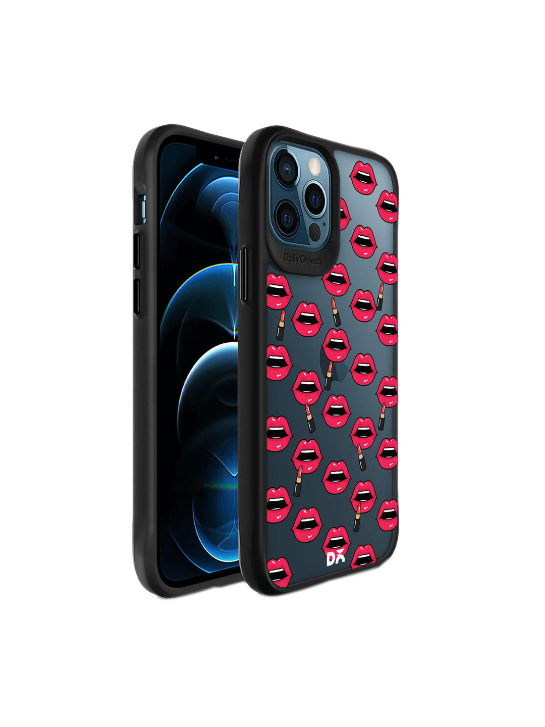 

DailyObjects Adults Grey & Red Lipstick Icon Printed iPhone 12 Pro Back Case