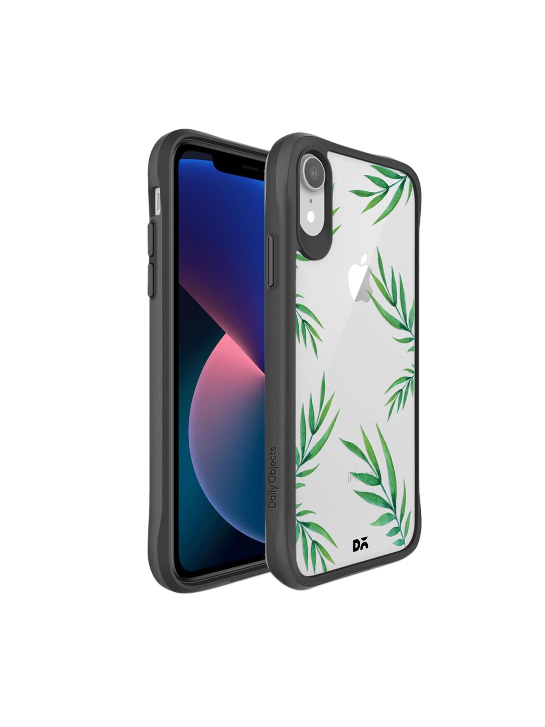 

DailyObjects Transparent & Green Printed Hybrid Clear iPhone XR Phone Back Case Cover