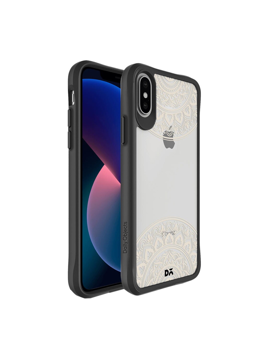 

DailyObjects Off-White & Black Printed Mandala iPhone X Phone Case