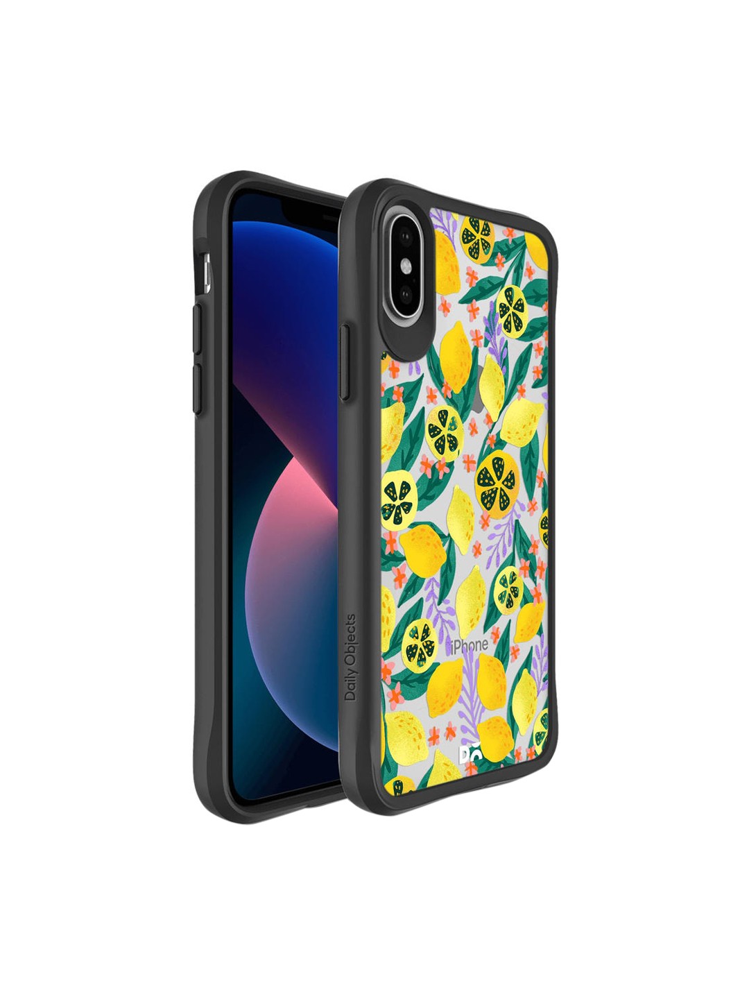 

DailyObjects Yellow Icecream Lemony Leafy Printed iPhone XS Back Case