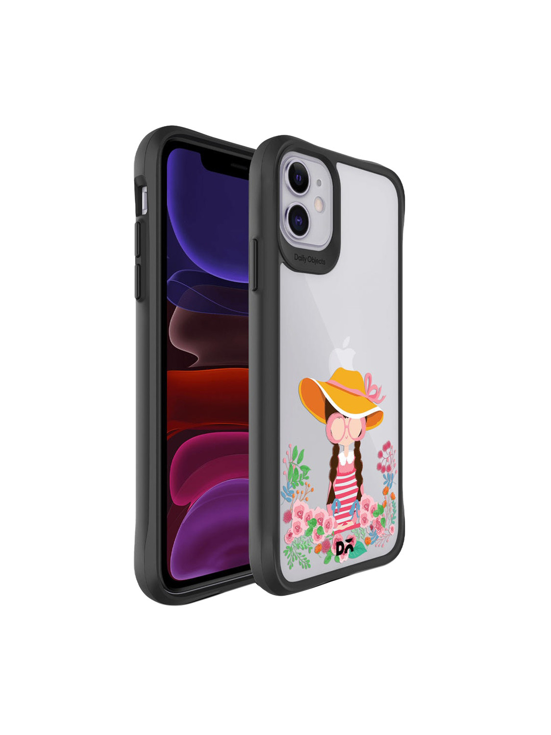 

DailyObjects Transparent Flower Nerd Printed iPhone 11 Back Case