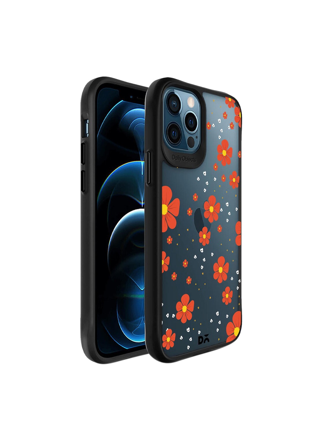 

DailyObjects Black & Red Printed Hybrid Clear iPhone 12 Pro Phone Case