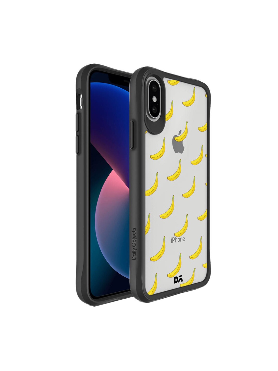 

DailyObjects Black & Yellow Banana Icon Black Hybrid iPhone X Back Case