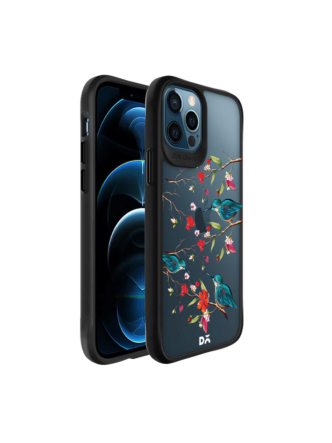 

DailyObjects Black & Blue Melody Birds Hybrid iPhone 12 Pro Max Back Case