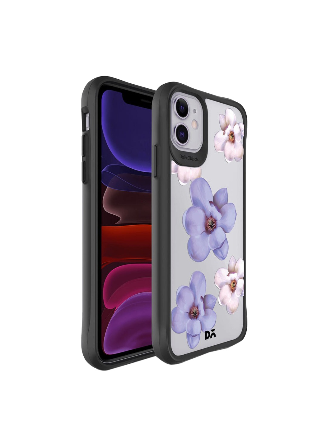 

DailyObjects Mauve & White Printed Hybrid Clear iPhone 11 Phone Case
