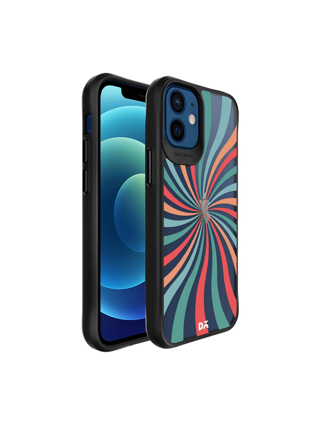 

DailyObjects Black Hypnosis Printed iPhone 12 Mini Back Case, Multi