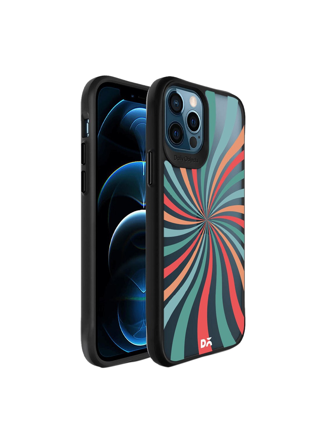 

DailyObjects Black & Green Color Hypnosis Black Hybrid iPhone 12 Pro Max Back Case