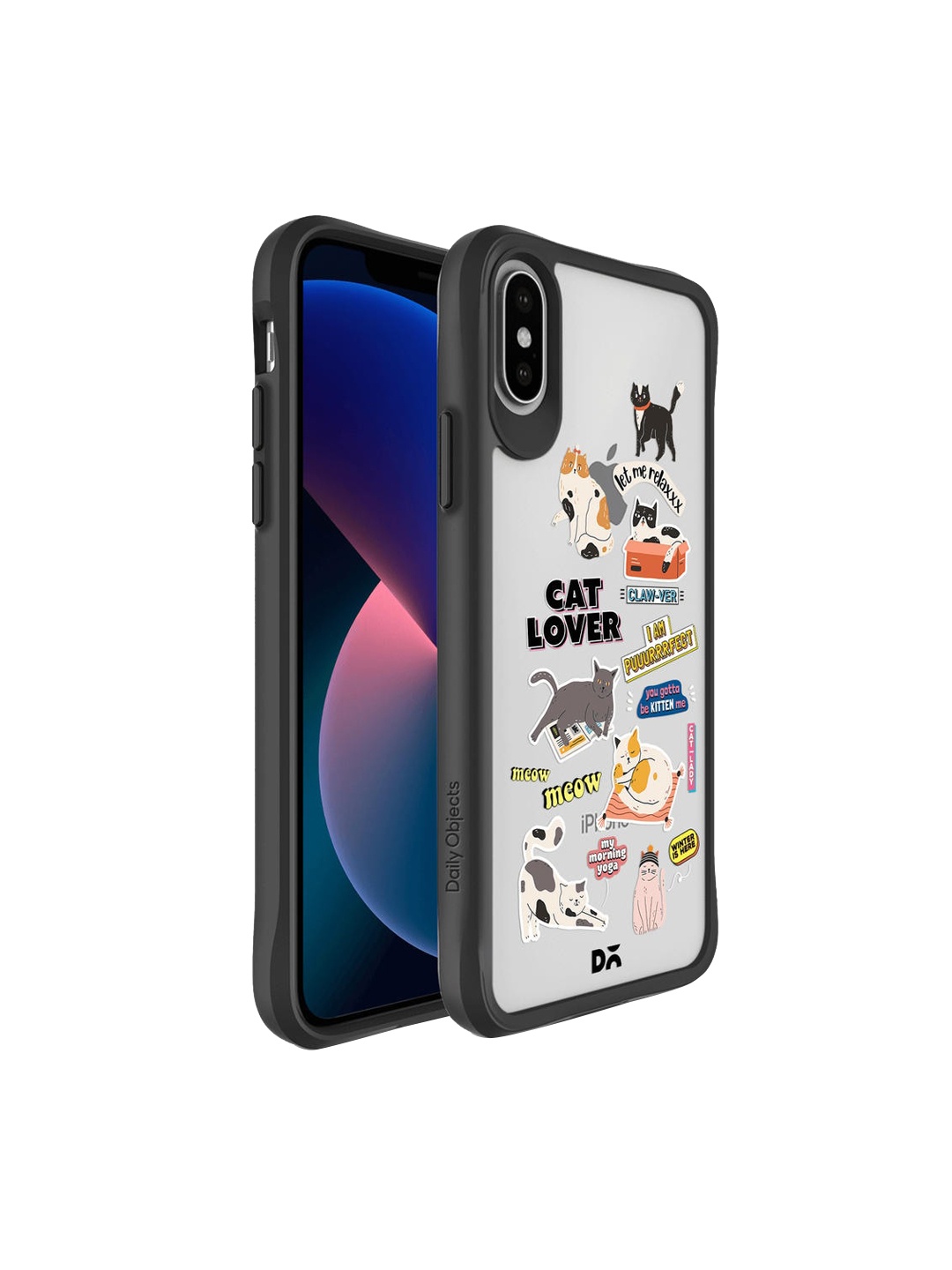 

DailyObjects Black & White Typography Printed Hybrid Clear iPhone XS Phone Case
