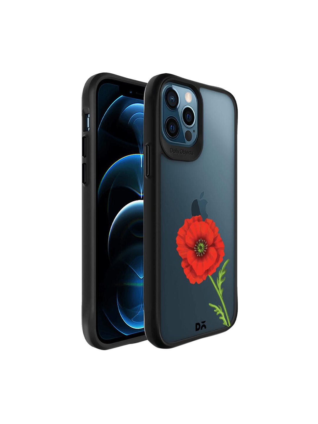 

DailyObjects Black & Red Printed Hybrid Clear iPhone 12 Pro Max Phone Case
