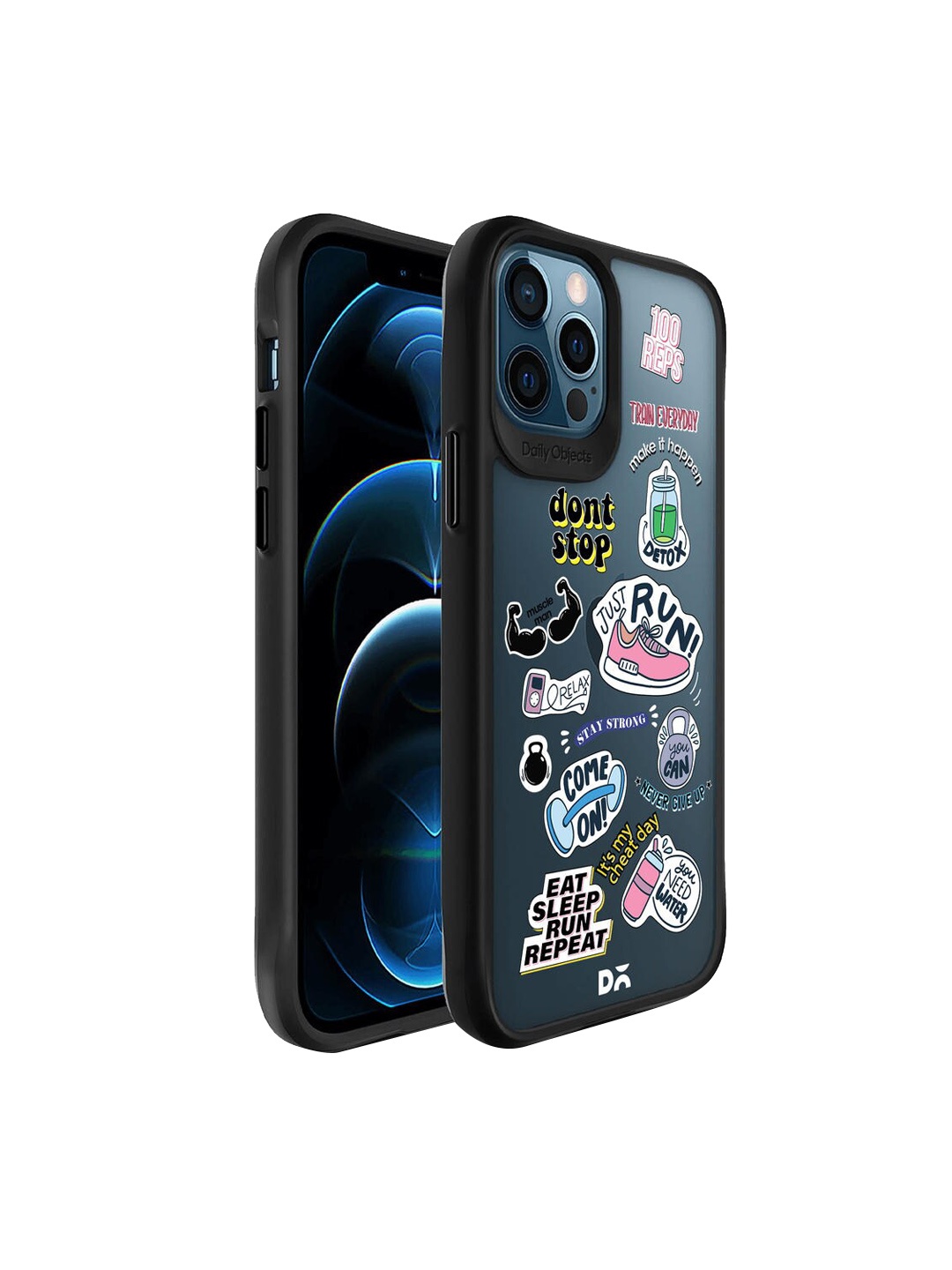 

DailyObjects Black Fitspiration Printed iPhone 12 Pro Max Back Case