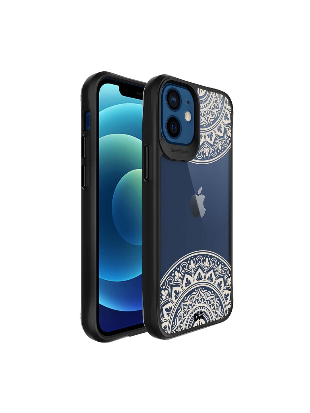 

DailyObjects Transparent & Off-White Mandala iPhone 12 Mini Back Case
