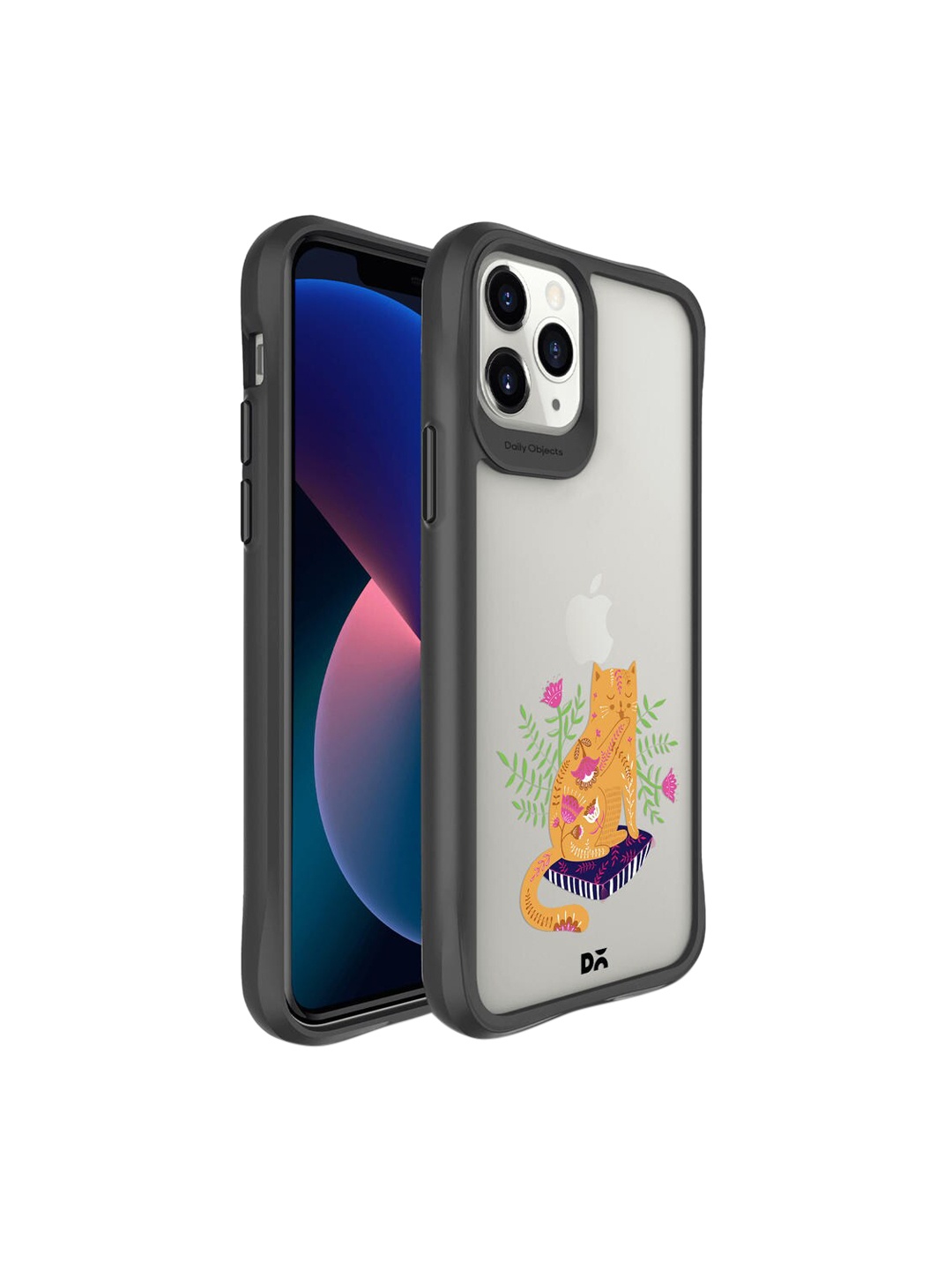 

DailyObjects Transparent Happy Kitty Printed iPhone 11 Pro Max Back Case