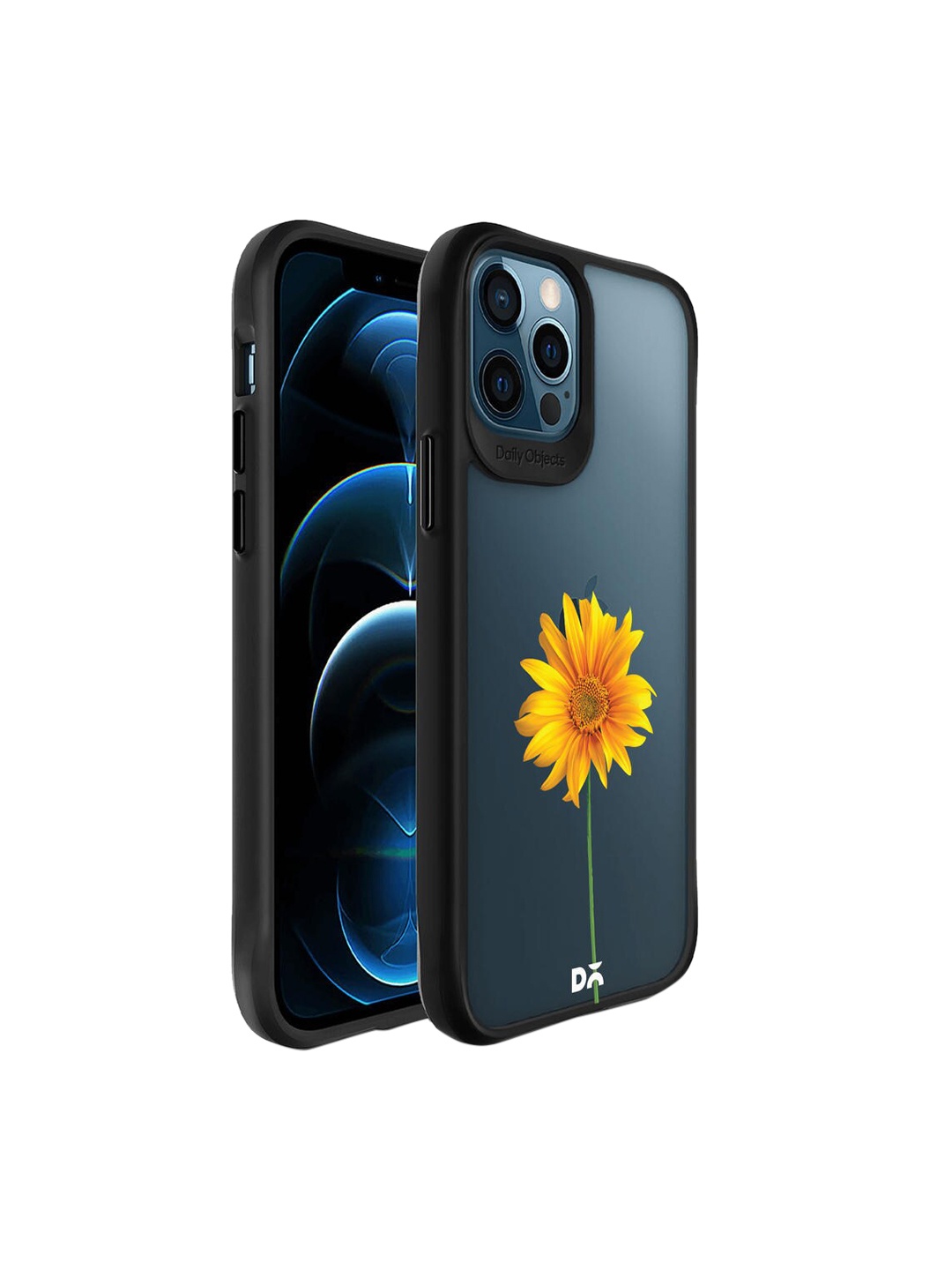 

DailyObjects Clear Sunflower Printed iPhone 12 Pro Max Back Case, Multi