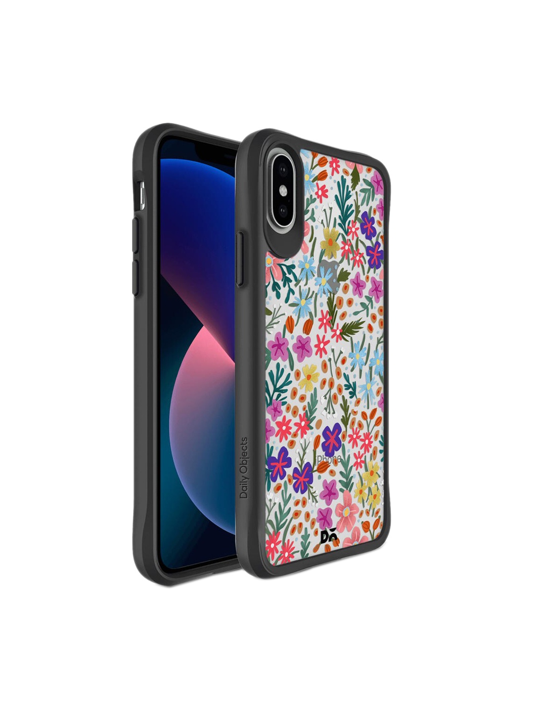 

DailyObjects Black & Multicoloured Printed iPhone XS Back Case, Multi