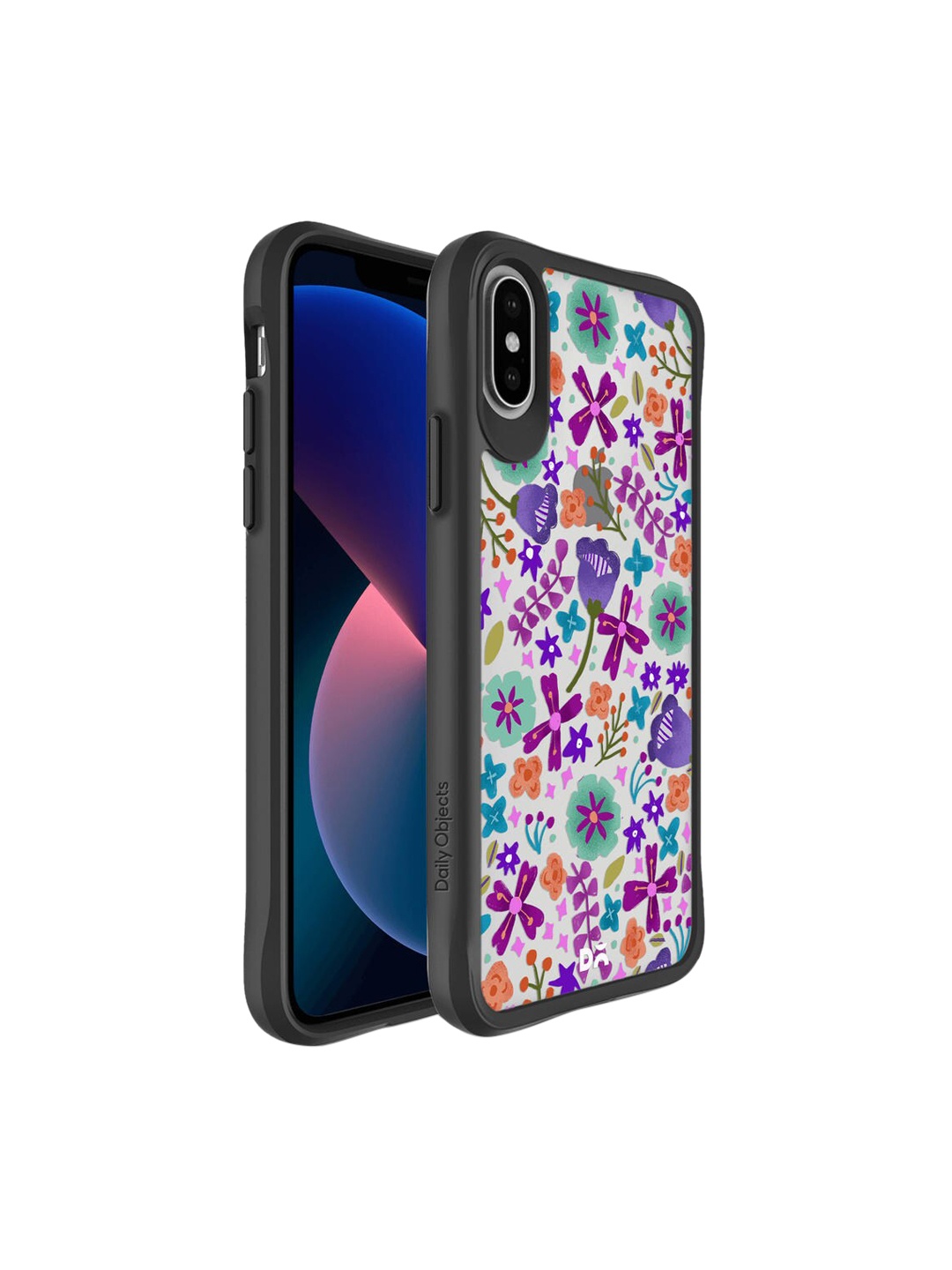 

DailyObjects Transparent & Purple Lilac Bellflower iPhone X Back Case