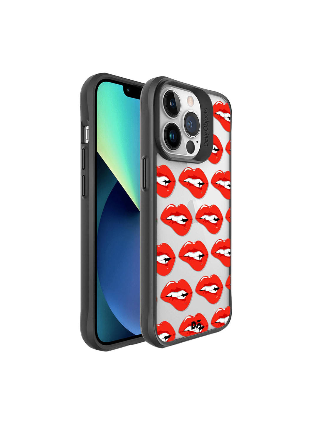 

DailyObjects Black & Red Printed iPhone 13 Pro Back Case