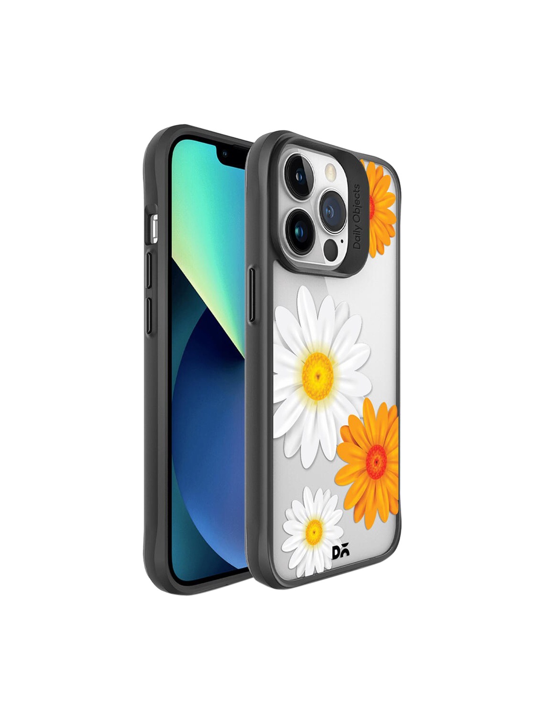 

DailyObjects Cloud White & Yellow Printed Clear Painted Flowers Black Hybrid iPhone X Phone Case