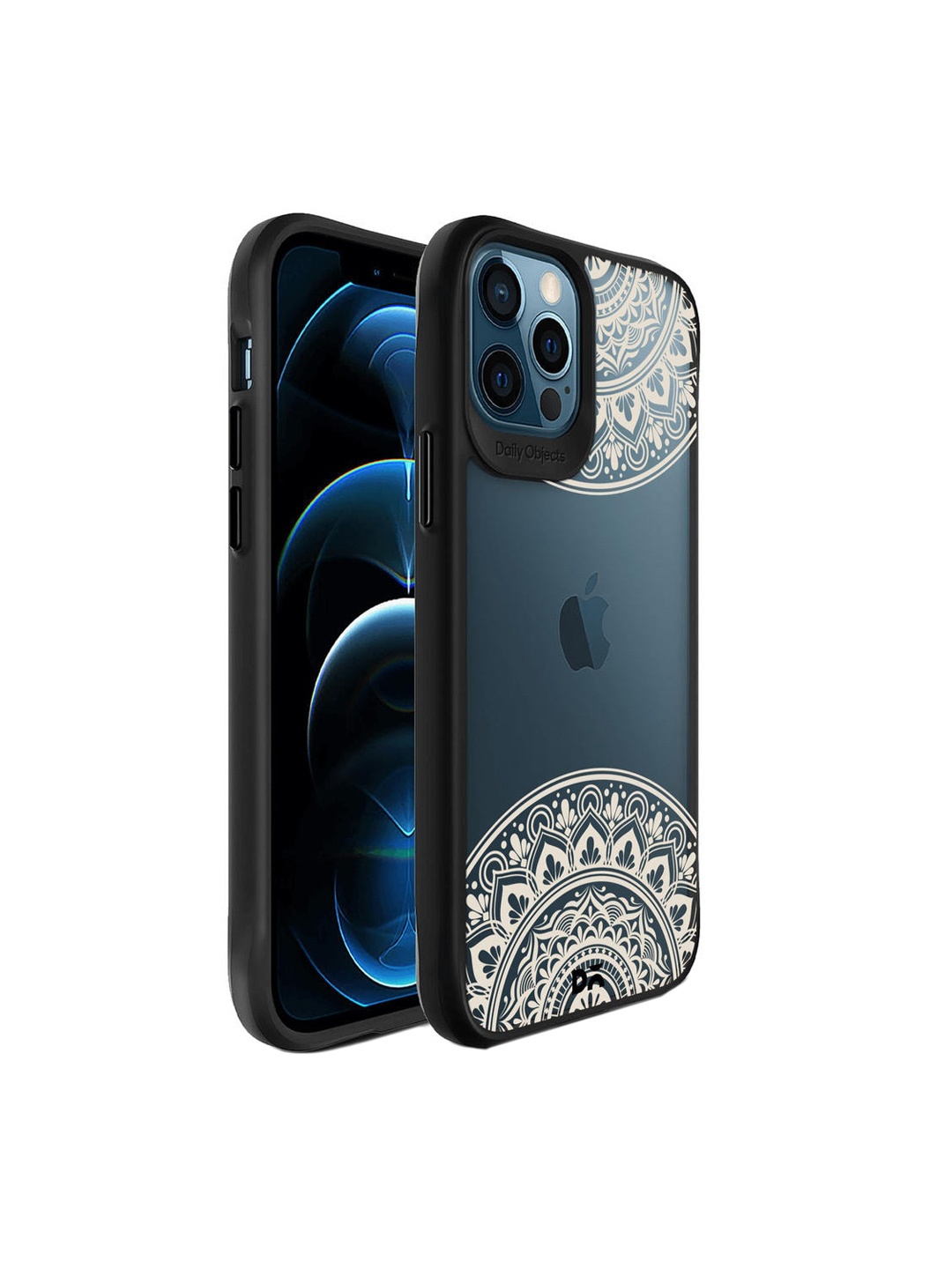 

DailyObjects Black Mandala Printed iPhone 12 Pro Back Case, Multi