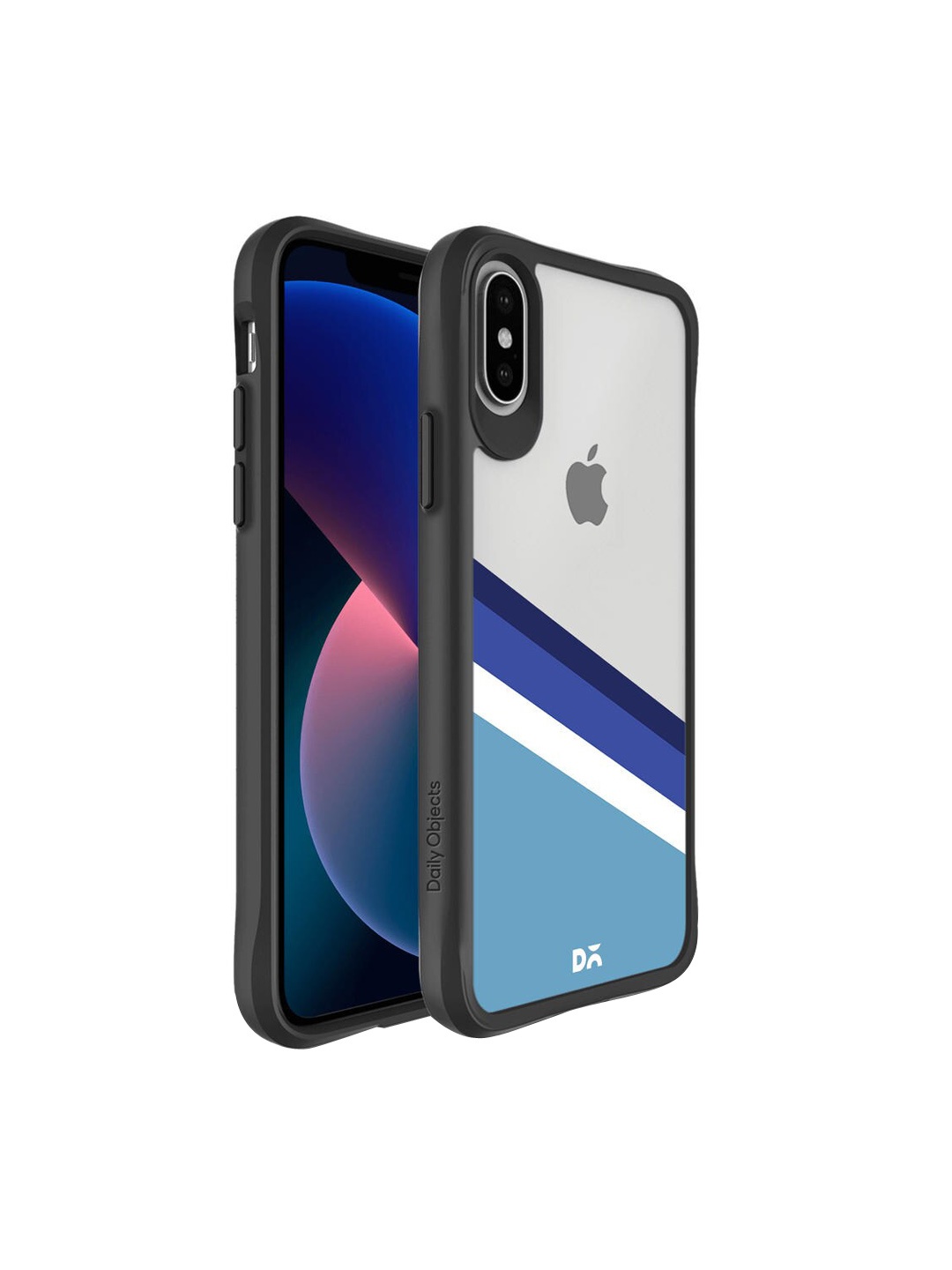

DailyObjects Black Printed Aqua Angles Hybrid Clear iPhone XS Phone Case