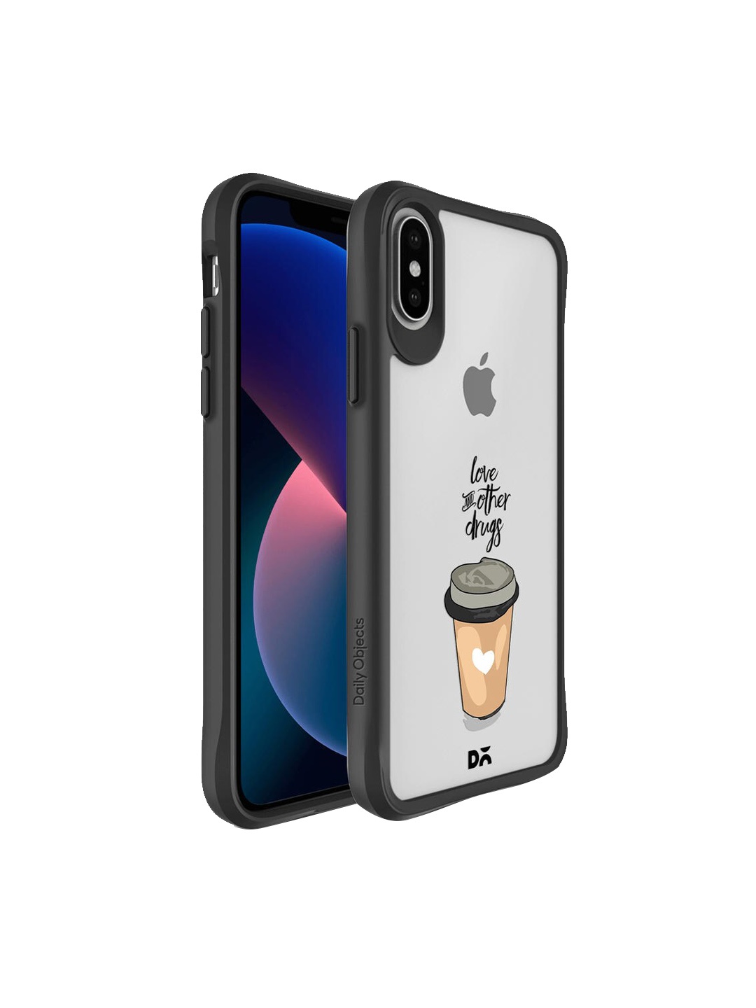 

DailyObjects Black & Cream Printed iPhone X Back Case