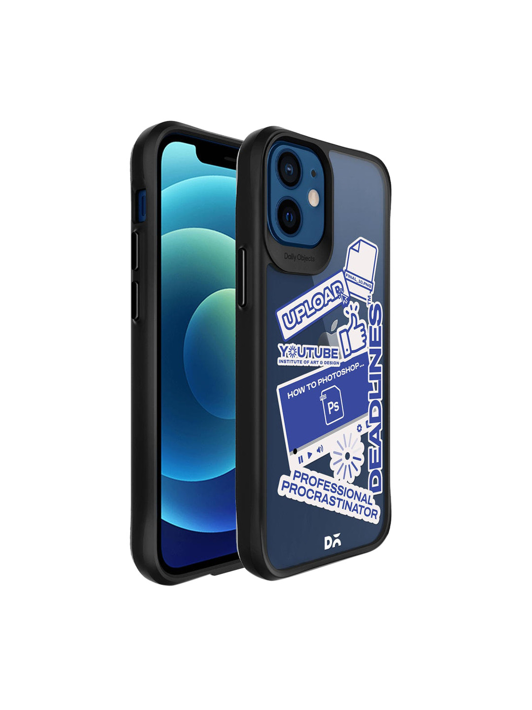 

DailyObjects Balck Procrastination Loading Printed iPhone 12 Back Case, Multi