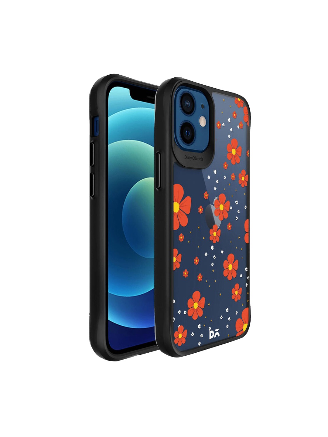 

DailyObjects Transparent & Orange Printed Cosmos Black Hybrid Clear iPhone 12 Phone Back Case