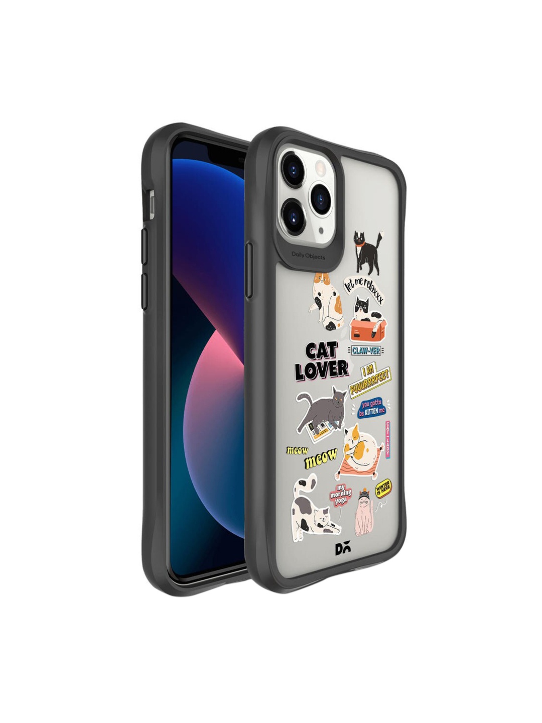 

DailyObjects Black & White Cat Mom Black Hybrid iPhone 11 Pro Back Case