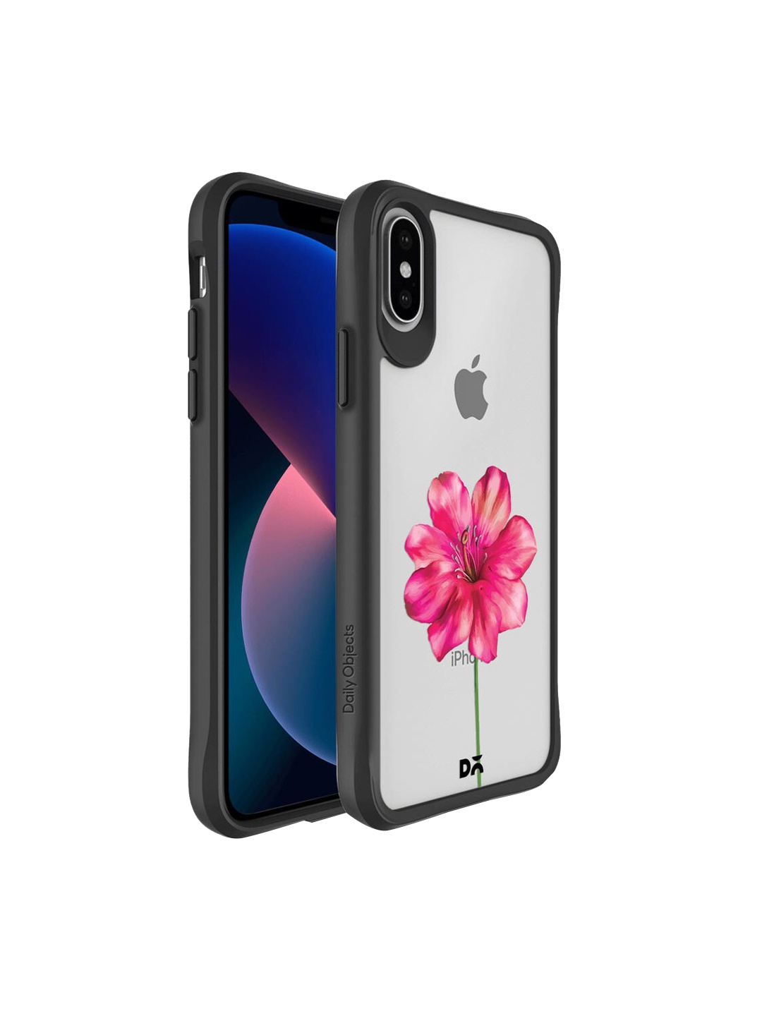

DailyObjects Transparent & Pink Painted Hibiscus iPhone XS Back Case