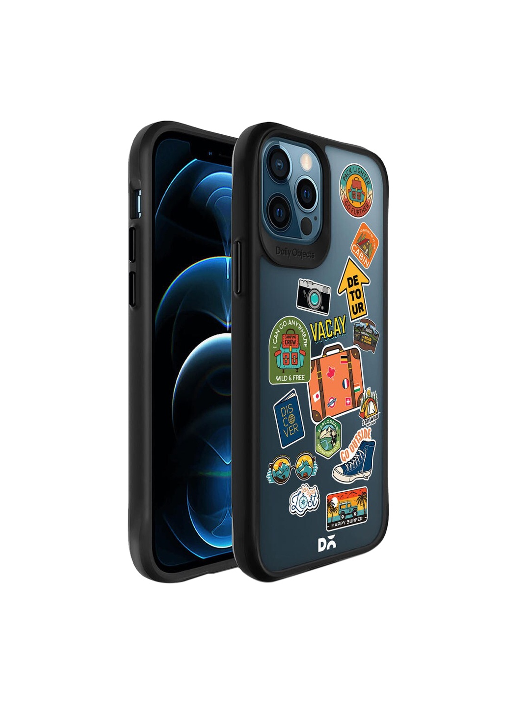 

DailyObjects Black & Multicoloured Printed iPhone 12 Pro Max Back Case
