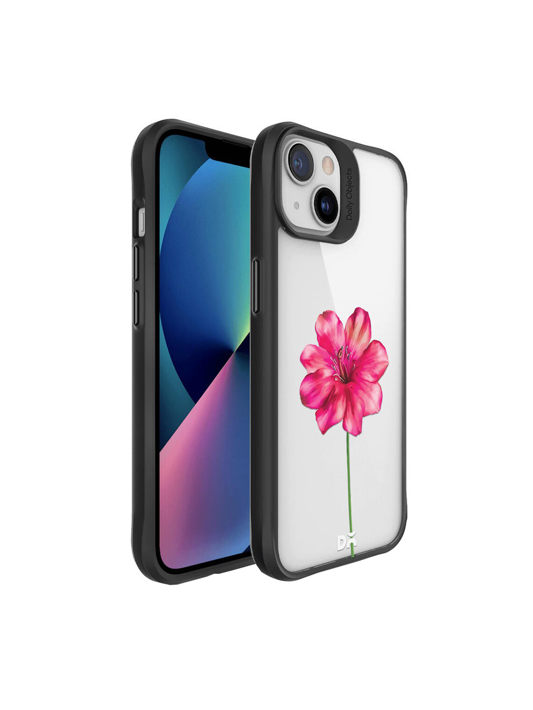 

DailyObjects Black & White Hibiscus Printed iPhone 13 Back Cover
