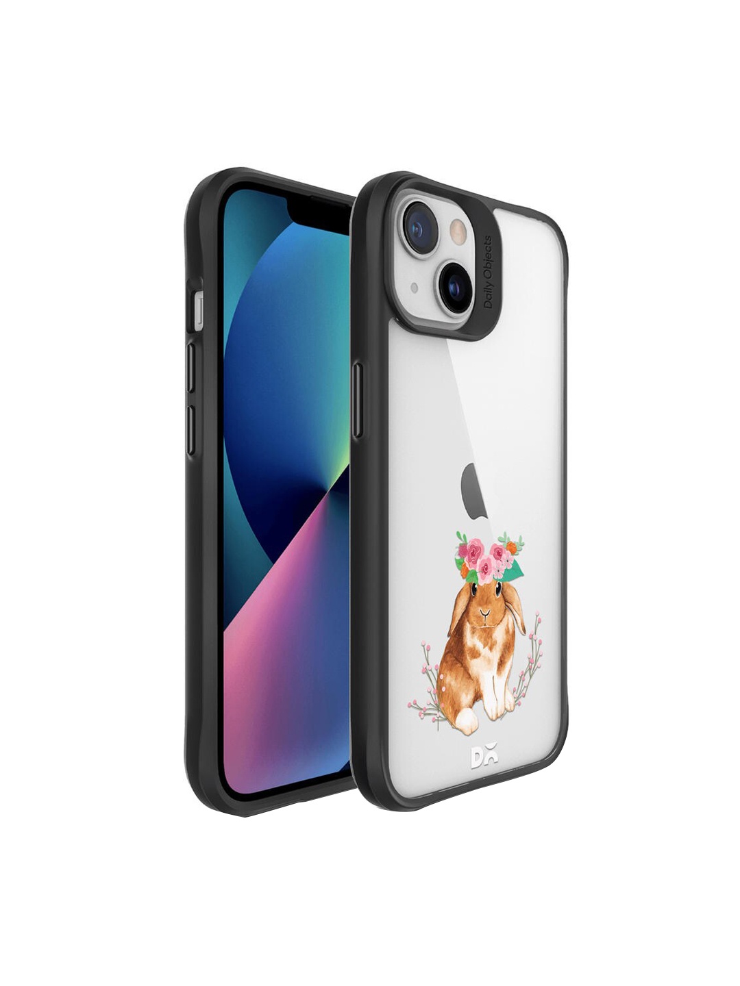 

DailyObjects Multi-Coloured Printed Flower Bunny iPhone 13 Phone Case