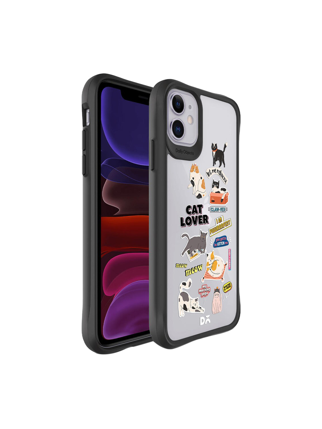 

DailyObjects Black & Multicoloured Printed iPhone 11 Back Case