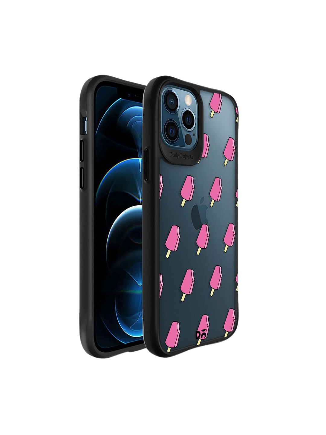 

DailyObjects Black & Pink Ice Candy Icon Black Hybrid iPhone 12 Pro Back Case