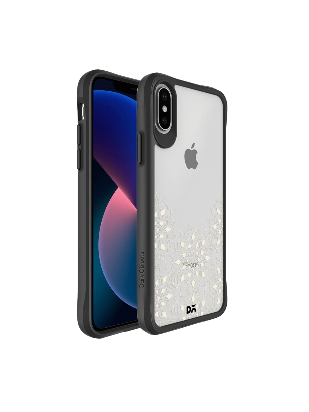 

DailyObjects Black & White Mandala Flake Off White Black Hybrid iPhone XS Back Case