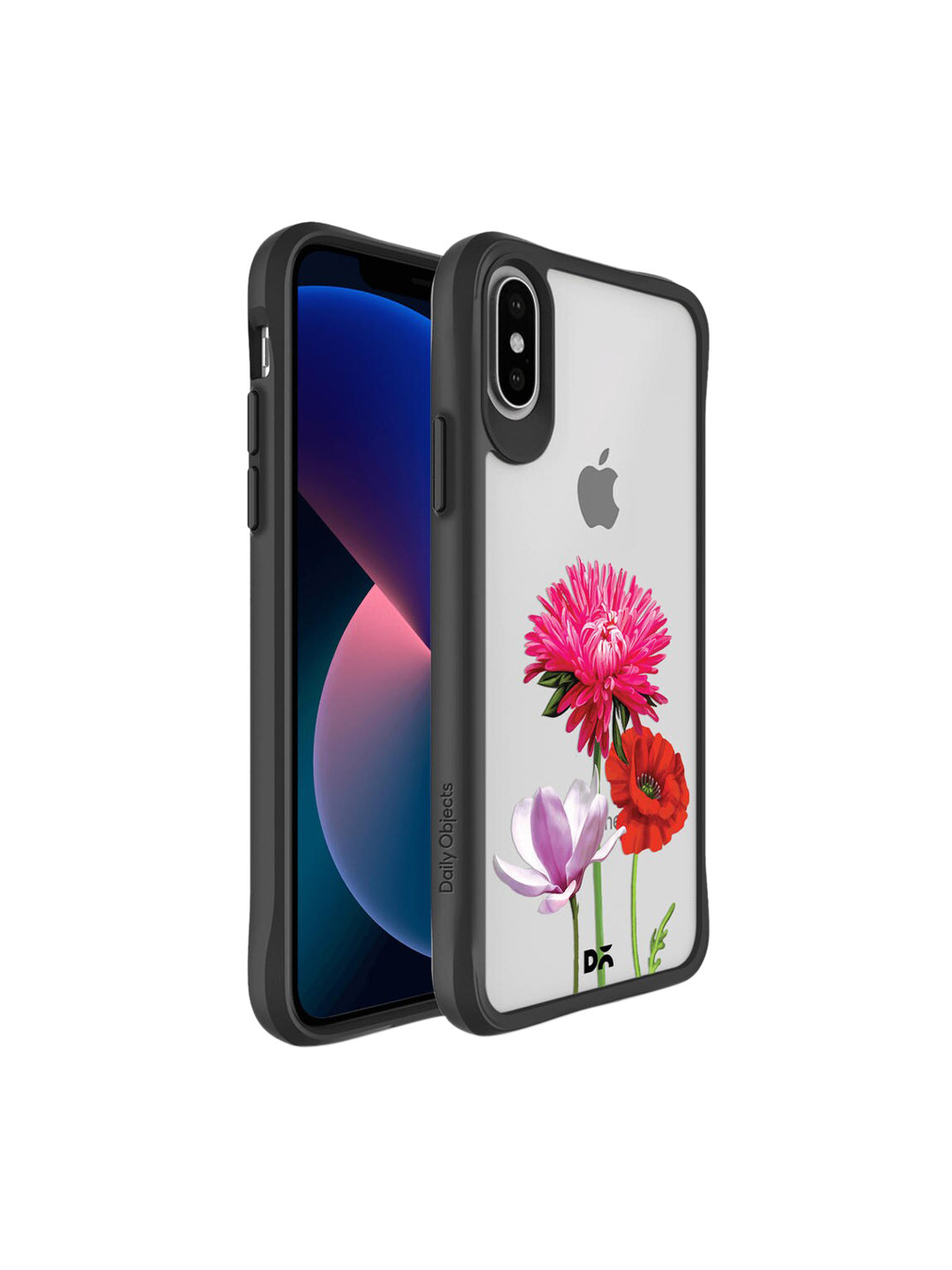 

DailyObjects Pink & Red Printed Hybrid Clear iPhone XS Phone Case