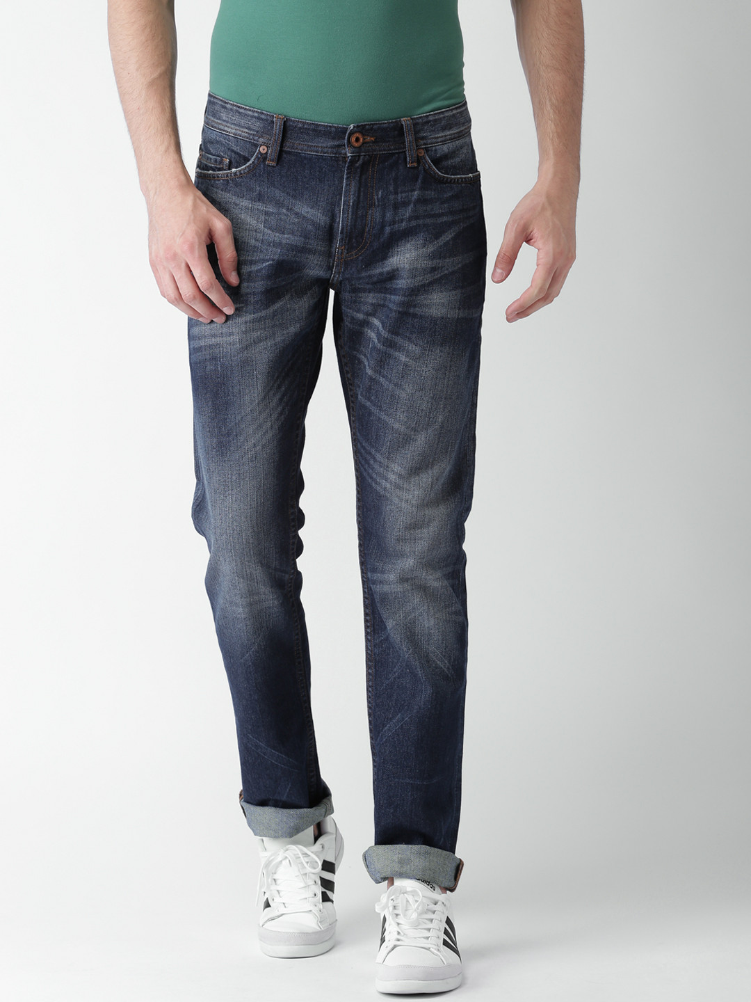 

Celio Men Blue Straight Fit Mid-Rise Clean Look Jeans
